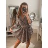 Šaty elegantní košilové dlouhý rukáv dámské (S/M ONE SIZE) ITALSKÁ MÓDA IMM22MS52379A/DR (Velikost S/M/L, Barva béžová)