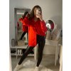 Košile oversize saténová  dlouhý rukáv dámská (S/M/L/XL ONE SIZE) ITALSKÁ MODA IMD22794/DR (Velikost S/M/L, Barva bílá)