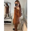 Šaty pletené oversize s rolákem dlouhý rukáv dámské (S/M/L ONE SIZE) ITALSKÁ MÓDA IMWGS223583 (Velikost S/M/L, Barva Černá)
