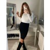 Sukně dlouhá úpletová teplá dámská (S/M ONE SIZE) ITALSKÁ MÓDA IMPBB22Z5121/DR (Velikost S/M/L, Barva bílá)