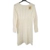 Šaty pletené dlouhý rukáv dámské (S/M ONE SIZE) ITALSKá MóDA IM422989/DR (Velikost S/M/L, Barva béžová)