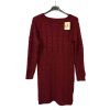 Šaty pletené dlouhý rukáv dámské (S/M ONE SIZE) ITALSKá MóDA IM422989/DR (Velikost S/M/L, Barva béžová)