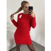 Šaty pletené dlouhý rukáv dámské (S/M ONE SIZE) ITALSKá MóDA IM422989/DR (Velikost S/M/L, Barva béžová)