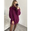 Šaty pletené svetr prodloužený rolák dámské (S/M/L ONE SIZE) ITALSKá MóDA IMC191354IMD/DR (Velikost M/L, Barva tmavě béžová)