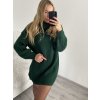 Šaty pletené svetr prodloužený rolák dámské (S/M/L ONE SIZE) ITALSKá MóDA IMC191354IMD/DR (Velikost M/L, Barva tmavě béžová)