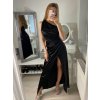 Šaty plesové dlouhé elegantní bez rukávu dámské (S/M ONE SIZE) ITALSKÁ MÓDA IMPBB22B22876/DR (Velikost S/M/L, Barva Černá)