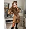 Šaty krátké košilové saténové dlouhý rukáv dámské (S/M ONE SIZE) ITALSKÁ MÓDA IMM22LS25366/DR (Velikost S/M/L, Barva Černá)
