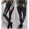 Legíny koženkové zateplené dlouhé dámské (S/M, M/L, LX/2XL) TURECKÁ MODA TM9222048/DR (Velikost S/M/L, Barva Černá)
