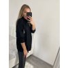 Svetr úpletový oversize s rolákem dlouhý rukáv dámský (S/M/L/XL/2XL ONE SIZE) ITALSKá MóDA IM522AL0381/DR (Velikost XL/2XL, Barva Černá)