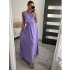Šaty bez rukávu dlouhé letní dámské (S/M ONE SIZE) ITALSKÁ MÓDA IMWB22019/DR (Velikost M/L, Barva růžová)