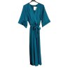 Šaty letní dlouhé krátký rukáv dámské (S/M ONE SIZE) ITALSKÁ MÓDA IMPLM22289900085/DR (Velikost S/M/L, Barva modrá petrolejová)