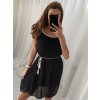 Šaty letní šifonové na ramínka dámské (S/M ONE SIZE) ITALSKÁ MÓDA IMPSH229170/DR (Velikost S/M/L, Barva tmavě béžová)