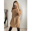 Šaty oversize elegantní s páskem krátký rukáv dámské (S/M/L/XL ONE SIZE) ITALSKÁ MÓDA IMWB22191/DR (Velikost S/M/L, Barva Černá)
