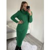Šaty dlouhé pletené s rolákem dlouhý rukáv dámské (S/M ONE SIZE) ITALSKÁ MÓDA IMWB22341/DR (Velikost S/M/L, Barva Černá)