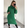 Šaty dlouhé pletené s rolákem dlouhý rukáv dámské (S/M ONE SIZE) ITALSKÁ MÓDA IMWB22341/DR (Velikost S/M/L, Barva Černá)