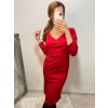 Šaty elegantní dlouhý rukáv dámské (S/M ONE SIZE) ITALSKÁ MÓDA IMWE223788/DR (Velikost S/M/L, Barva Černá)