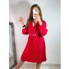 Šaty elegantní s páskem dlouhý rukáv dámské (S/M ONE SIZE) ITALSKÁ MÓDA IMWGS223926/DR (Velikost S/M/L, Barva béžová)