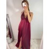 Šaty dlouhé elegantní s flitry na ramínka dámské (S/M ONE SIZE) ITALSKÁ MÓDA IMWD223775/UL (Velikost S/M/L, Barva Černá)