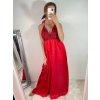 Šaty dlouhé elegantní s flitry na ramínka dámské (S/M ONE SIZE) ITALSKÁ MÓDA IMWD223775/UL (Velikost S/M/L, Barva Černá)