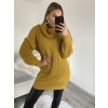 Šaty pletené oversize s rolákem dlouhý rukáv dámské (S/M/L ONE SIZE) ITALSKÁ MÓDA IMPLI228123/DR (Velikost M/L, Barva bílá)