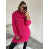 Šaty pletené oversize s rolákem dlouhý rukáv dámské (S/M/L ONE SIZE) ITALSKÁ MÓDA IMPLI228123/DR (Velikost M/L, Barva bílá)