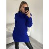 Šaty pletené oversize s rolákem dlouhý rukáv dámské (S/M/L ONE SIZE) ITALSKÁ MÓDA IMPLI228123/DR (Velikost M/L, Barva bílá)