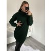 Šaty pletené oversize s rolákem dlouhý rukáv dámské (S/M/L ONE SIZE) ITALSKÁ MÓDA IMPLI228123/DR (Velikost M/L, Barva bílá)