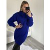 Šaty pletené oversize s rolákem dlouhý rukáv dámské (S/M/L ONE SIZE) ITALSKÁ MÓDA IMPLI228123/DR (Velikost M/L, Barva bílá)