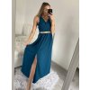 Šaty dlouhé elegantní společenské plesové na ramínka dámské (S/M ONE SIZE) ITALSKá MóDA IM3226339/DU (Velikost S/M/L, Barva bílá)