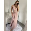 Šaty dlouhé elegantní společenské plesové na ramínka dámské (S/M ONE SIZE) ITALSKá MóDA IM3226339/DU (Velikost S/M/L, Barva bílá)