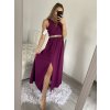 Šaty dlouhé elegantní společenské plesové na ramínka dámské (S/M ONE SIZE) ITALSKá MóDA IM3226339/DU (Velikost S/M/L, Barva bílá)