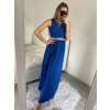 Šaty dlouhé elegantní společenské plesové na ramínka dámské (S/M ONE SIZE) ITALSKá MóDA IM3226339/DU (Velikost S/M/L, Barva bílá)