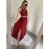 Šaty dlouhé elegantní společenské plesové na ramínka dámské (S/M ONE SIZE) ITALSKá MóDA IM3226339/DU (Velikost S/M/L, Barva bílá)
