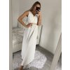 Šaty dlouhé elegantní společenské plesové na ramínka dámské (S/M ONE SIZE) ITALSKá MóDA IM3226339/DU (Velikost S/M/L, Barva bílá)