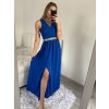 Šaty dlouhé elegantní společenské plesové na ramínka dámské (S/M ONE SIZE) ITALSKá MóDA IM3226339/DU (Velikost S/M/L, Barva bílá)