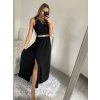 Šaty dlouhé elegantní společenské plesové na ramínka dámské (S/M ONE SIZE) ITALSKá MóDA IM3226339/DU (Velikost S/M/L, Barva bílá)