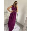 Šaty dlouhé elegantní společenské plesové na ramínka dámské (S/M ONE SIZE) ITALSKá MóDA IM3226339/DU (Velikost S/M/L, Barva bílá)