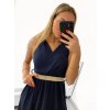 Šaty dlouhé elegantní společenské plesové na ramínka dámské (S/M ONE SIZE) ITALSKá MóDA IM3226339/DU (Velikost S/M/L, Barva bílá)