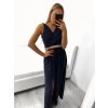 Šaty dlouhé elegantní společenské plesové na ramínka dámské (S/M ONE SIZE) ITALSKá MóDA IM3226339/DU (Velikost S/M/L, Barva bílá)