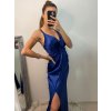 Šaty dlouhé elegantní plesové na ramínka dámské (S/M ONE SIZE) ITALSKÁ MÓDA IMWE226472/DU (Velikost S/M/L, Barva Černá)