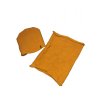 Čepice nákrčník souprava zimní dámská (ONE SIZE) POLSKÁ VÝROBA PV820056/DR (Velikost ONE SIZE, Barva béžová)