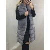 Vesta kožíšek dlouhá dámská (S/M, L/XL) ITALSKÁ MÓDA ORC20ML-2078-3/DR (Velikost S/M/L, Barva tmavě béžová)