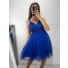 Šaty společenské tylové na ramínka dámské (S/M/L ONE SIZE) ITALSKá MóDA IM923001/DU (Velikost M/L, Barva bílá)