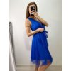 Šaty společenské tylové na ramínka dámské (S/M/L ONE SIZE) ITALSKá MóDA IM9239005/DU (Velikost M/L, Barva bílá)