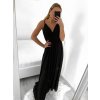 Šaty společenské dlouhé elegantní dámské (S/M ONE SIZE) ITALSKÁ MÓDA IM923SILVIA/DU (Velikost S/M/L, Barva Černá)