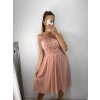 Šaty elegantní na ramínka dámské (S/M ONE SIZE) ITALSKÁ MÓDA IMPSH23658C/DU (Velikost S/M/L, Barva růžová starorůžová)
