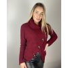 Svetr pletený s knoflíky dámský (S/M/L ONE SIZE) ITALSKÁ MÓDA IMD22963/DUR (Velikost S/M/L, Barva tmavě modrá)