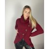 Svetr pletený s knoflíky dámský (S/M/L ONE SIZE) ITALSKÁ MÓDA IMD22963/DUR (Velikost S/M/L, Barva tmavě modrá)
