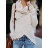 Svetr pletený s knoflíky dámský (S/M/L ONE SIZE) ITALSKÁ MÓDA IMD22963/DUR (Velikost S/M/L, Barva tmavě modrá)