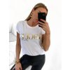 Tričko krátký rukáv dámské (S/M ONE SIZE) ITALSKÁ MÓDA IMM23BR24151-1/DU (Velikost S/M/L, Barva zlatá)
